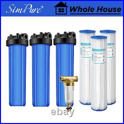 20 x 4.5 Big Blue Whole House Water Filter Housing PP Pleated Sediment System