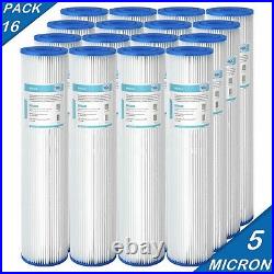20 x 4.5 Washable Pleated Whole House Filtration Sediment Water Filter 16 Pack