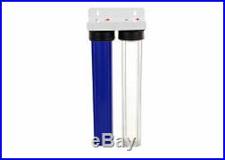 20x2.5 Two Stage Whole House Water Filter System, 3/4 Port & Filters Included