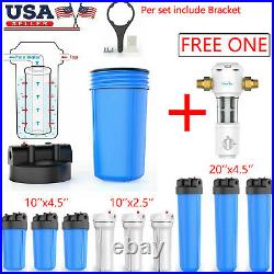 20x4.5/10 x 4.5/10 x 2.5 Big Blue Whole House Water Filter System Certifie