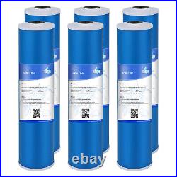 20x4.5 5 Micron Big Blue GAC Granular Carbon Water Filter Whole House 1-8 PACK