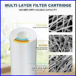 20x4.5 5 Micron Sediment Cartridges Carbon Block Water Filter Replacement Set