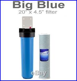 20x4.5 Big Blue 1Ports Whole House Sys WithCTO Coconut Shell Carbon Block Filter