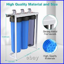 20x4.5 Big Blue 3-Stage Whole House Water Filter System 150,000 Gals Filtration