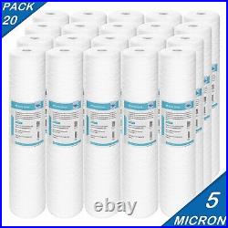 20x4.5 String Wound Whole House Well Water System Sediment Filter for Big Blue