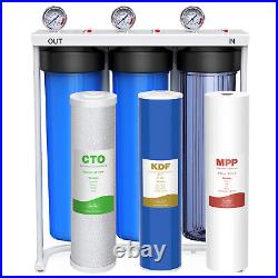 20x4.5 Whole House Water Filter System Reduce Iron, Manganese, Heavy Metals TDS