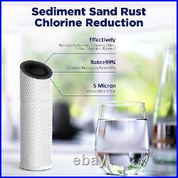 20x4.5 Whole House Water Filter System Reduce Iron, Manganese, Heavy Metals TDS