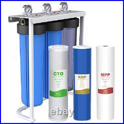 20x4.5 Whole House Well Water Filter System Reduce Iron, Manganese 150,000 gals