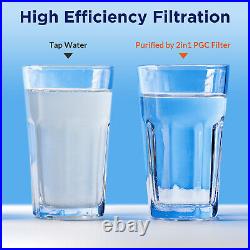 24 Pack 10x4.5 5 Micron Sediment & Carbon GAC Water Filter Whole House Big Blue