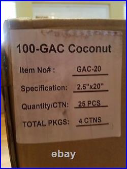 25 PACK 2.5 x 20 GAC Granular Activated Coconut Shell Carbon Water Filters