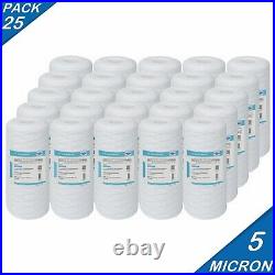 25 Pack 10x4.5 String Wound Whole House Sediment Water Filter for GE GXWH-30C