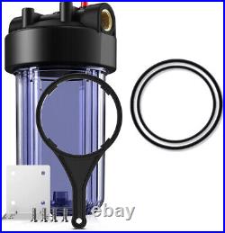 2Pack 10 Inch Clear Whole House Water Filter Housing System &4p Carbon Cartridge