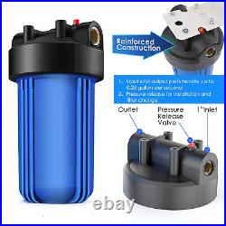 2Pack 10 Inch Whole House Water Filter Housing System &2P 10x4.5 PP Filtration