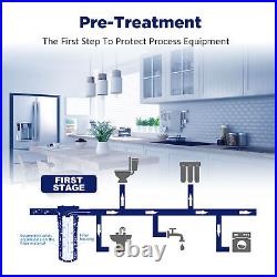 2Pack 10 Inch Whole House Water Filter Housing System &2P 10x4.5 PP Filtration