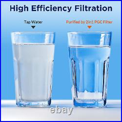 2Pack 10 Inch Whole House Water Filter Housing System &4P 10x4.5 PGC PP Carbon