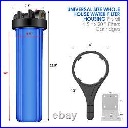 2Pack 20 Inch Big Blue Whole House Water Filter Housing 4P PP Pleated Filtration