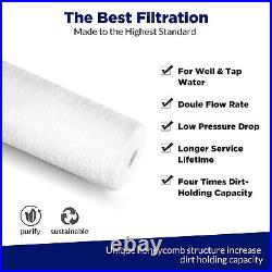 2Pack 20 Inch Whole House Water Filter Housing System 4P String Wound Filtration