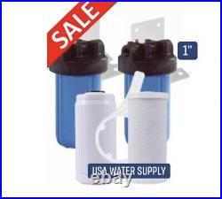2 Big Blue 10 Water Filter System 1 With Filters-dual Whole House/commercial