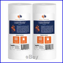 2-PACK of Aquaboon Sediment Water Filter Whole House Big Blue 1 Micron 10x4.5
