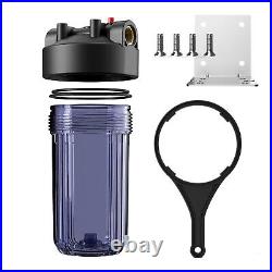 2-Stage 10 Inch Clear Whole House Water Filter Housing & Spin Down Filtration