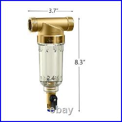 2-Stage 10 Inch Clear Whole House Water Filter Housing & Spin Down Filtration