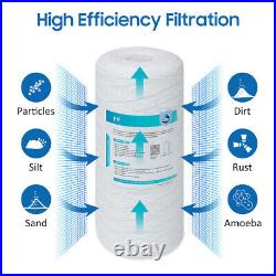 2-Stage 10 Inch Whole House Water Filter Housing + Spin Down Sediment Pre-Filter