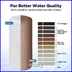 2-Stage 10 x4.5 Big Blue Whole House Water Filter Housing 6PCS String Sediment