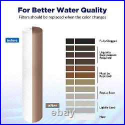 2-Stage 20 Big Blue Whole House Water Filter Housing & 4PCS Sediment Filtration