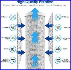 2-Stage 20 Big Blue Whole House Water Filter Housing System 6PCS Carbon Block