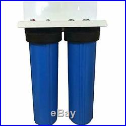2-Stage 20 Big Blue Whole House Water Filter System Sediment and Carbon Filte