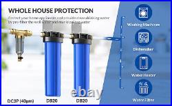2-Stage 20 Big Whole House Water Filter Housing + Spin Down Sediment System
