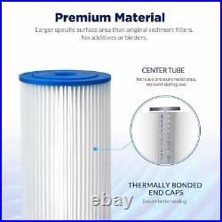 2-Stage 20 Inch Big Blue Whole House Water Filter System &4P Pleated PP Sediment
