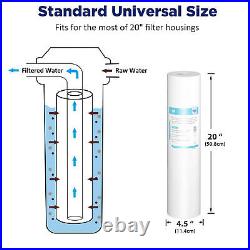 2-Stage 20 Inch Whole House Water Filter Housing System 2 PP 2 CTO Filtration