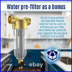 2-Stage 20 Whole House Filtration System by Aquaboon+Carbon+Sediment+Frame