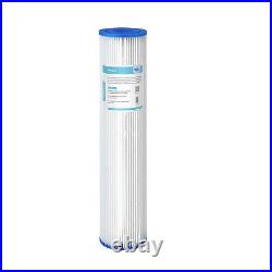 2-Stage 20 x4.5 Big Blue Whole House Water Filter Housing &4P Pleated Sediment