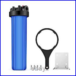 2-Stage 20 x4.5 Big Blue Whole House Water Filter Housing &6P Pleated Sediment