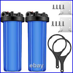2-Stage 20 x 4.5 Big Blue Whole House Water Filter Housing & 4PCS PP Sediment