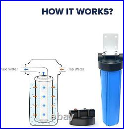 2-Stage Big Blue 10 Whole House System, Carbon, String, Sediment Pre Water Filter
