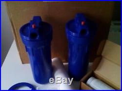 2 Stage Blue Whole House Water Filter System