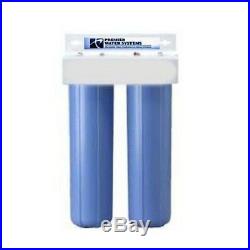 2 Stage Whole House Big Blue Water System Pleated Sediment + Carbon Filters USA