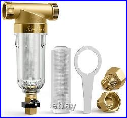 2-Stage Whole House Water Filter Housing + Spin Down Pre-Filter Sediment System