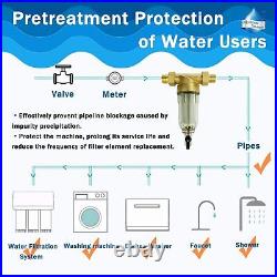 2-Stage Whole House Water Filter Housing + Spin Down Pre-Filter Sediment System