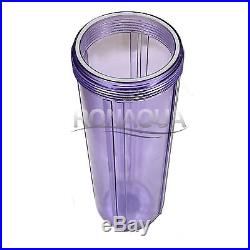2 Transparent Big Blue Housings 20 for Whole House Water Filtration System