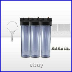 3Big Blue Housings 20 Clear Whole House Water Filtration System 1 Brass Port