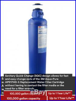 3M Aqua-Pure Whole House Sanitary Quick Change Water Filter System blue