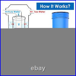 3Pack Whole House Water Filter Big Blue Housings+1Pack Spin Down Sediment Filter