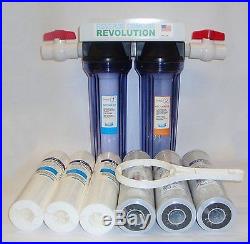 3/4 Port Dual Stage Whole House Water Filtration System with Sediment & CTO