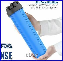 3 Pack 204.5 Big Blue Filter Housing+ Reusable Spin Down Sediment Water Filter