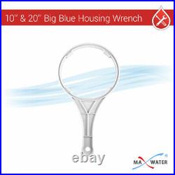 3 Pack 20-Inch Big Blue Whole House Water Filter Clear Housing, Brass, Gauge Hole