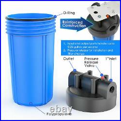 3 Set 10x4.5in Big Blue Filter Housing+ Reusable Spin Down Sediment Water Filter